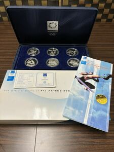 アテネオリンピック 公式記念コイン　銀貨 6枚セット ケース付 記念硬貨 SV925 2004年　記念メダル　