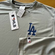 Ｌサイズ サラサラドライ長袖シャツ　新品 ロサンゼルス　ドジャース MLB メジャーリーグ 大谷翔平　グレー_画像2