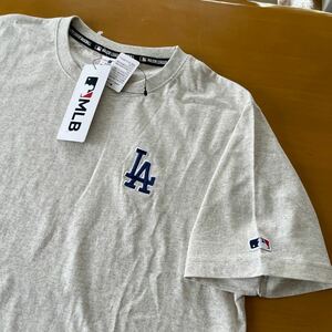 新品Mサイズ MLB 半袖シャツ ロサンゼルスドジャース　大谷翔平　メジャーリーグ　ロゴＴシャツ