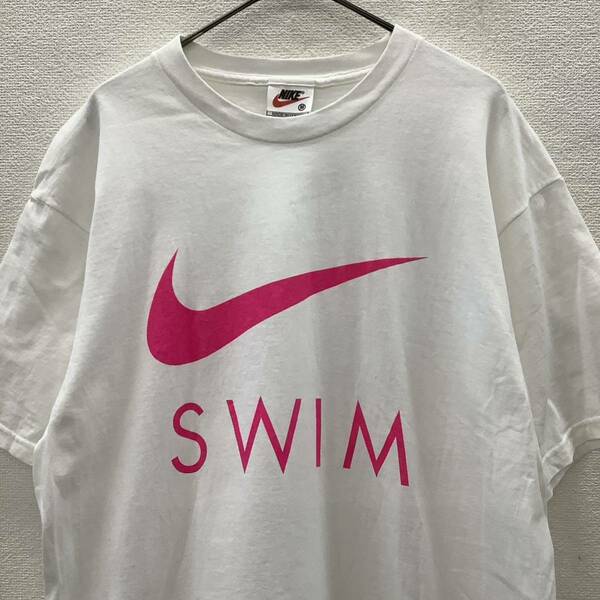 NIKE 90s USA製 ナイキ 半袖 Tシャツ ロゴ size M ホワイト ビンテージ 古着 73896