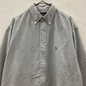 Ralph Lauren YARMOUTH ボタンダウン 長袖シャツ ストライプシャツ 古着 75797