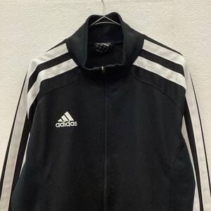 adidas アディダス トラックジャケット ジャージ 極太3ストライプ CLIMALITE size M ブラック 78234