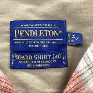 PENDLETON ペンドルトン BOARD SHIRT ボードシャツ 半袖 ネルシャツ ウール チェック柄 size S 78490の画像4