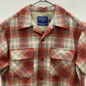 PENDLETON ペンドルトン BOARD SHIRT ボードシャツ 半袖 ネルシャツ ウール チェック柄 size S 78490の画像1
