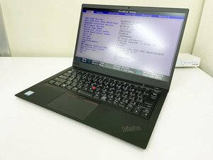 【UEFI起動確認済み／中古】ThinkPad X1 Carbon [TYPE 20KG-S20H00] (Core i5-8250U, RAM8GB, SSD 無し) ACアダプタ付き●UEFI-BATT NG /④