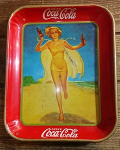 30s vintage coca-cola metal tray ヴィンテージ コカ・コーラ メタル トレイ