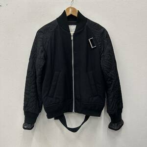 ⑮ sacai サカイ 16aw ma-1 ブルゾン ジャケット black ブラック 2 M 16-02866