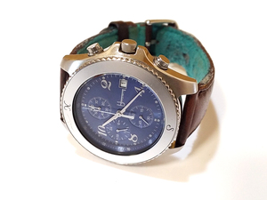 【 稼働中 】 CITIZEN 0610-345827 1/100 Second Hand Chronograph Watch シチズン クロノグラフ クオーツ 腕時計 RQ 榎木 らん 限定品