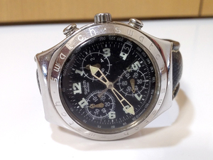 【 稼働中 】 Swatch IRONY AG 1998 Chronograph Quartz Watch with Small Seconds hand スウォッチ アイロニー スモセコ 腕時計