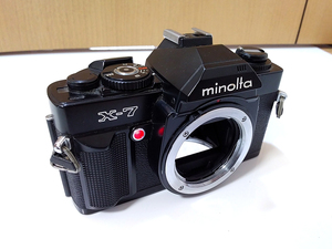 【 動作品 】 MINOLTA X-7 Black Body SLR Film Camera ミノルタ 一眼レフ フィルムカメラ ブラックボディ