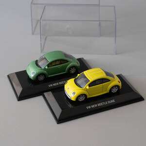 VW NEW BEETLE DUNE フォルクスワーゲン ニュービートル AUTO art オートアート ミニカー モデルカー ２台まとめて 車