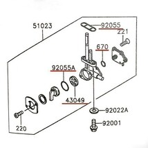◆572◆ 031001③ ゼファー フューエルコック リペアキット ゼファー400/χ/750/1100 ZRX400 バリオス/Ⅱ_画像3