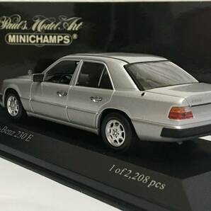 【絶版】PMAミニチャンプス 1/43 メルセデスベンツ230E 1990 シルバーの画像3