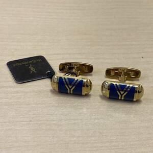 【☆T0312】 イヴサンローラン YSL カフス ゴールドカラー メンズファッション ビジネス キズあり 汚れあり カフスボタン 