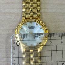 【T0313】klaeuse クォーツ 腕時計 ペアウォッチ ゴールドカラー PEARL&DIAMOND SK-237-E SK-238-E 不動品 動作未確認 _画像8