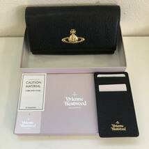 【TS0322】美品 Vivienne Westwood ヴィヴィアンウエストウッド 長財布 財布 purse wallet ブラック 黒 付属品あり箱付属 カードケース付属_画像1