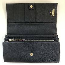 【TS0322】美品 Vivienne Westwood ヴィヴィアンウエストウッド 長財布 財布 purse wallet ブラック 黒 付属品あり箱付属 カードケース付属_画像5