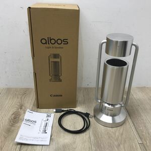 164 D 1円〜 Canon albos ライト & スピーカー Light & Speaker ML-A シルバー キャノン アルボス 動作確認済み 美品