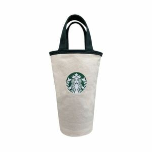 海外限定Starbucks 台湾 スターバックス ドリンクバッグ タンブラーバッグ 海外 スタバ ベージュ カップ型 国内未発売　ペットボトル エコ