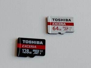 東芝 microSD マイクロSDカードexceria 64GB 128GB 2枚セット メモリーカード B