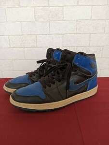 良品！限定50000足 2001年復刻 NIKE エアジョーダン1 AIR JORDAN1 ロイヤル 26.5cm US8.5 シリアルナンバー入り ブルー