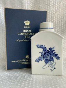 ★ Royal Copenhagen Tea ロイヤルコペンハーゲン ブルーフラワー 紅茶ボトル 元箱付き ★ 西洋 陶磁器 陶器製 茶葉入れ 紅茶壺 ■ 松754