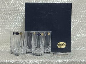 『 BOHEMIA / ボヘミア 』クリスタル タンブラー グラス 5客セット / カットガラス / カッティングカット / 約 口径 6.5×高さ12㎝ ■英517
