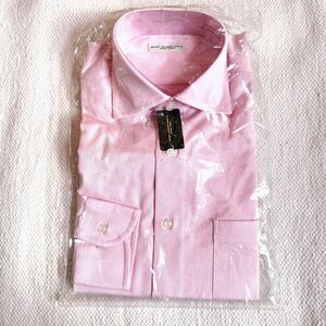 新品未使用 SHIRT MAKER CHOYA メンズ 紳士 ビジネスシャツ ワイシャツ ドレスシャツ 長袖 M-84 百貨店取扱 ピンク 日本製 カジュアル
