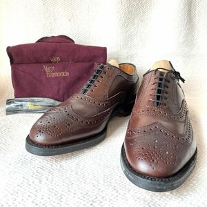 未使用 アレンエドモンズ Allen Edmonds コードバン cambridge 7E 8685 ウイングチップ ブラウン レザーシューズ 保存袋 靴ベラ アメリカ製