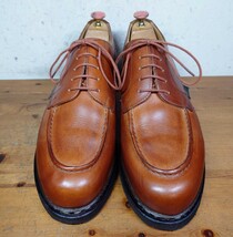 【数回履き程度/美品】2012年 FRANCE製 Paraboot/パラブーツ シャンボード Uチップ UK8 27cm相応 ブラウン 茶 リスレザー_画像4