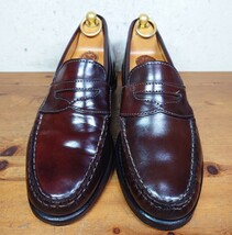 【美品/コードバン】USA製 REGAL/リーガル Imperial Grade コインローファー US7 25cm相応 バーガンディー ペニー/alden florsheim_画像4