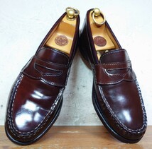 【美品/コードバン】USA製 REGAL/リーガル Imperial Grade コインローファー US7 25cm相応 バーガンディー ペニー/alden florsheim_画像1