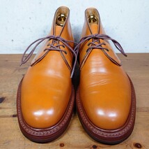 【良品】英国 Tricker's製 CIKIU カントリー チャッカブーツ US61/2 Fit.5 24.5cm相応 ブラウン 茶 プレーントゥ/クロケット alden_画像4