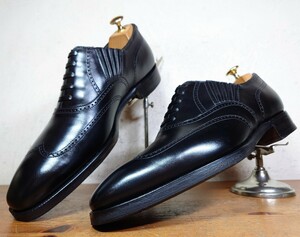 [ ultimate beautiful goods ] Britain made GEORGE CLEVERLEY/ George kre Bally Lazy man wing chip 7E 25.5cm corresponding black black /johnlobb edwardgreen