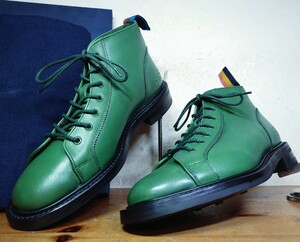 【未使用/ポールスミス別注】英国製 Tricker's/トリッカーズ M7945 モンキーブーツ US8 Fit.5 26cm相応 カントリー 緑/クロケット cheaney