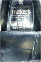 【極美品/TODD SNYDER別注】英国製 Tricker's/トリッカーズ カントリー ロングウィングチップ 71/2 Fit.5 25.5cm相応/cheaney クロケット_画像9