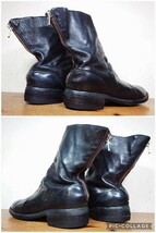 【美品/ホースレザー】ITALY製 GUIDI/グイディ 988 ワンピース バックジップブーツ 43 27-27.5cm相応 ブラック 黒/カルペディエム_画像8