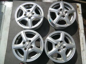 中古アルミホイール　13×4.5J+45　PCD100/4穴　ハブ径72ミリ　4本