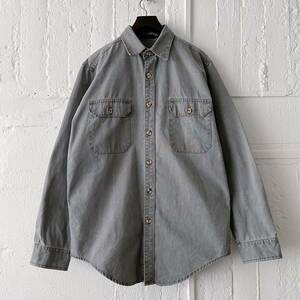 【90’s Patagonia パタゴニア ヘビーキャンバス ワークシャツ 墨黒】ヴィンテージ アウトドア l.l.bean 