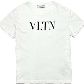 国内正規品 定価8万 VALENTINO VLTN Embellished Crew Neck T-Shirt ロゴプリントTシャツ XS ホワイト 男女兼用 バレンチノ　本物