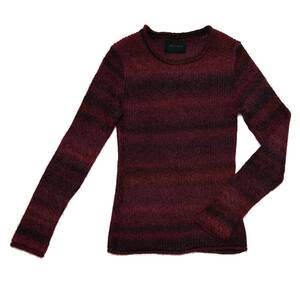 定価3.5万 junhashimoto SHAGGY WOOL GRADATION BORDER KNIT 2 ジュンハシモトシャギーウールボーダーニット akm wjk 1piu