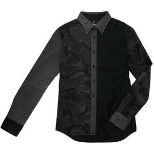 定価3.2万 wjk STRETCH TWILL CRAZY CAMO SHIRT Mサイズ ストレッチツイルクレイジーカモシャツ akm ジュンハシモト 1piu