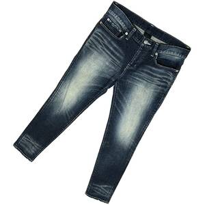 定価5.2万 AKM HIGH POWER STRETCH BLUE USED 5POCKET SKINNY DENIM サイズM リサウンドクロージング ストレッチスキニーデニム wjk　1piu 