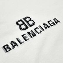 国内正規品 定価9.2万 BALENCIAGA モザイクピクセルドットプリントTシャツ M ホワイト 男女兼用 バレンシアガ_画像4