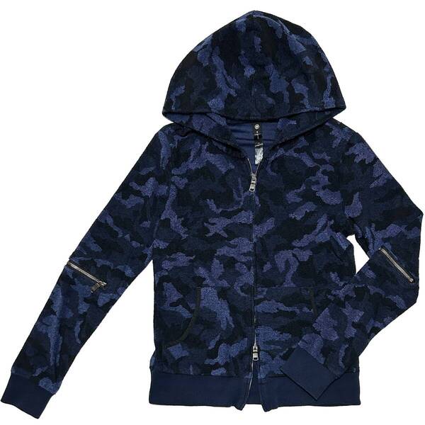 定価2.8万 wjk stretch pile camouflage parka S 紺 ストレッチパイルカモフラージュパーカー akm ジュンハシモト 1piu スエット