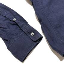 定価2.6万 junhashimoto FRENCH LINEN HORIZONTAL SHIRTS 5 ネイビー ジュンハシモト フレンチリネンホリゾンタルシャツ akm wjk 1piu_画像6