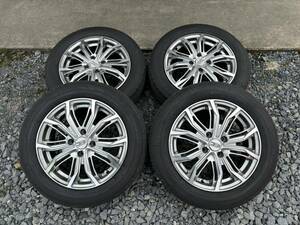 売り切り1円スタート　社外アルミホイールタイヤセット　185/60 R15 ラジアル　夏タイヤ