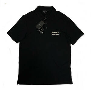 [48]joru geo Armani высокое качество vi s course мужской рубашка-поло с коротким рукавом черный Япония размер L Италия производства GIORGIOARMANI
