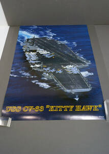 USS CV-63 &#34;KITTY HAWK&#34;　ポスター　撮影：柴田三雄サイン入り