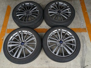 スバル　インプレッサ スポーツ G4　GP7 GJ7　純正 ホイール 17 7J+48 PCD 100 5H DUNLOP 205/50R17 2019年製